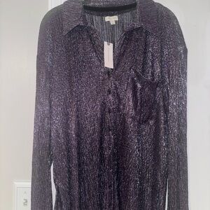Pilcro Shimmering Purple Blouse
